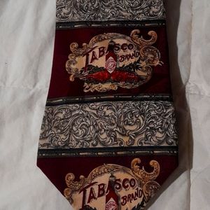 Tabasco hot sauce crawfish 100% silk necktie